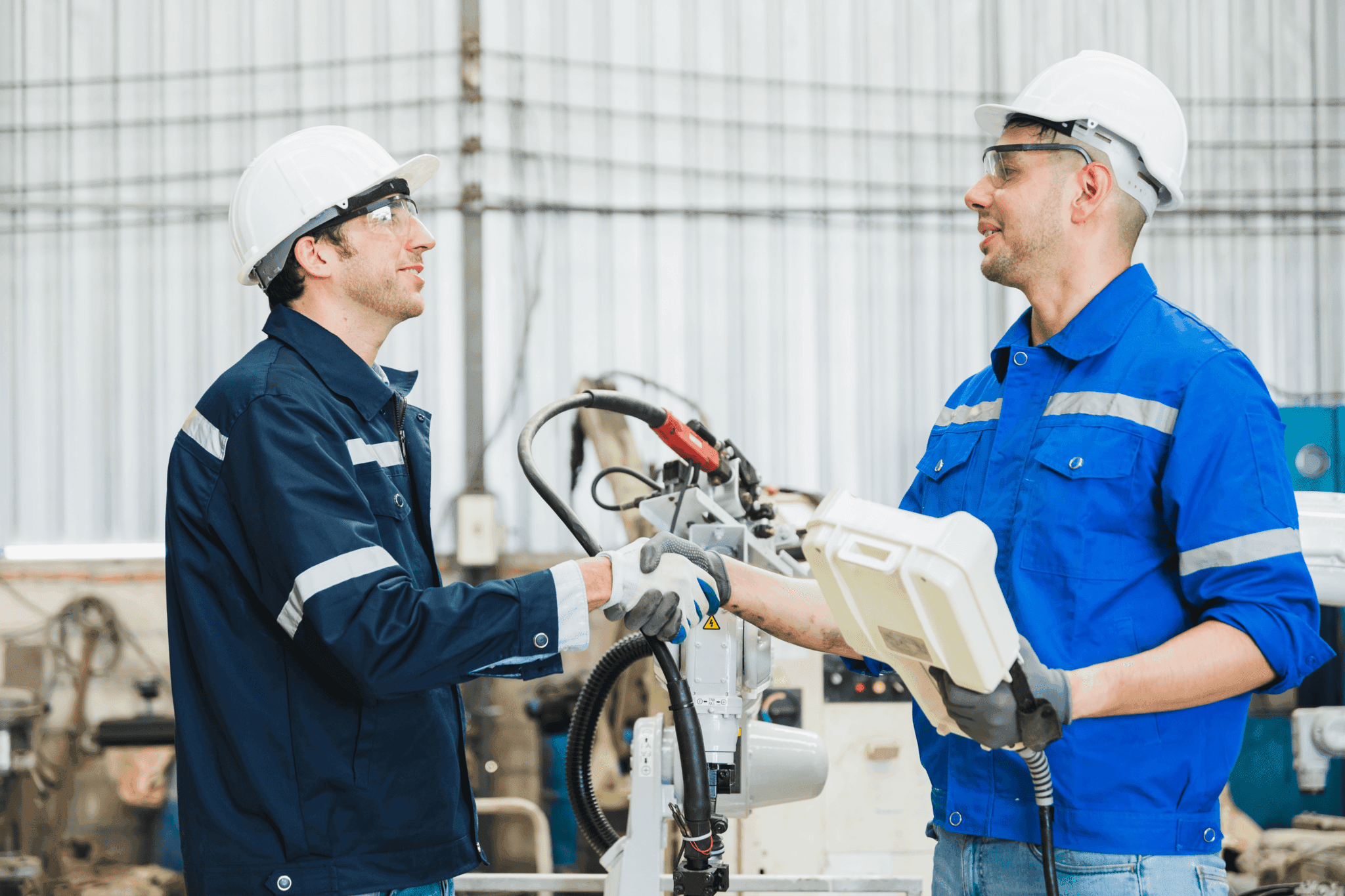 Team inspecting inside a substation